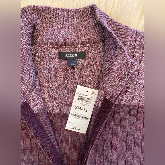 Alfani zip up sweater NWT Sz S - Picture 2 of 5